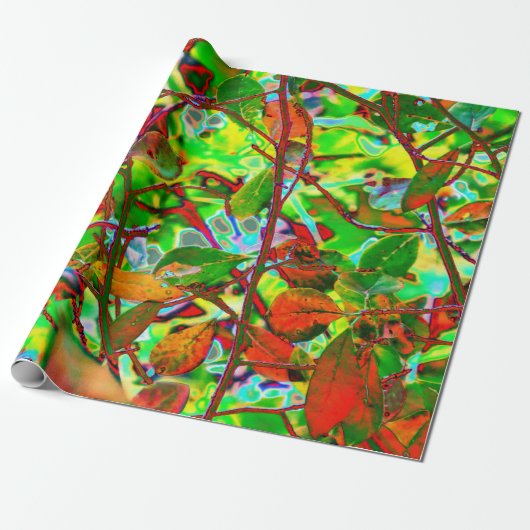 Brennender Herbstlaub Geschenkpapier (Ungerollt)