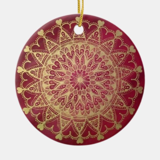 Brennender Liebe Keramik Ornament (Vorne)