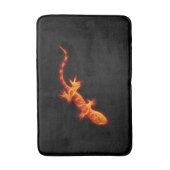 Brennender orange Gecko Badematte (Vorderseite Vertikal)