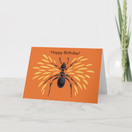 Brennender orange kundenspezifischer Text Winged Karte