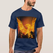 Brennender Phoenix-Entwurf (kein P) T-Shirt (Vorderseite)