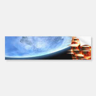 brennender Planet Autoaufkleber