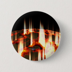 brennender Planet Button