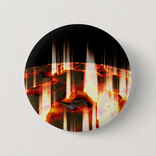 brennender Planet Button (Vorderseite)