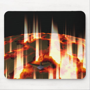 brennender Planet Mousepad