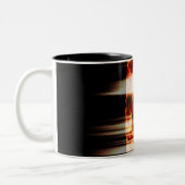 brennender Planet Zweifarbige Tasse (Links)