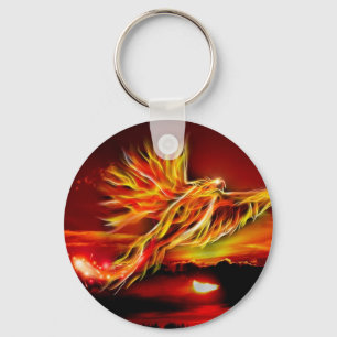 Brennender roter fliegender Phoenix-Garten des Schlüsselanhänger
