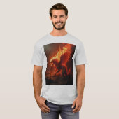 brennender roter Realismus T-Shirt (Vorne ganz)