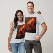 brennender roter Realismus T-Shirt (Unisex)