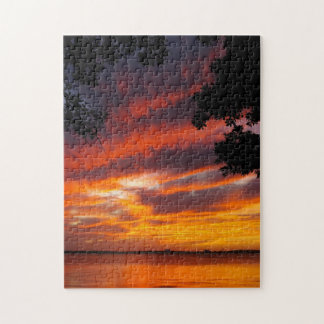 Brennender Sonnenuntergang Puzzle