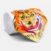 Brennender Tiger Krawatte (Gerollt)
