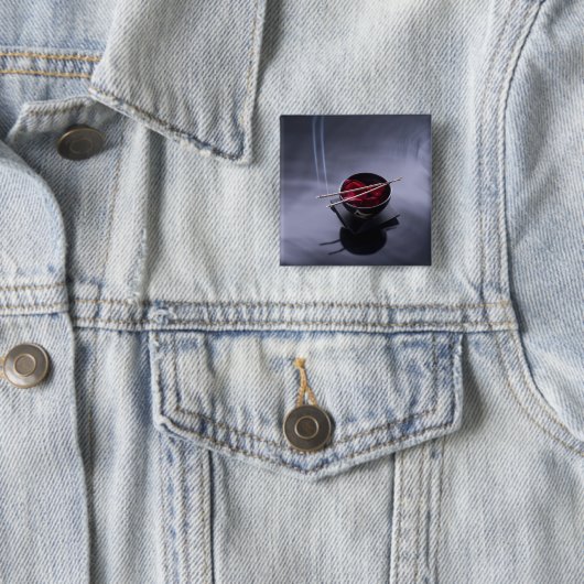 Brennender Weihrauch auf Schüssel Blumenblätter Button (Beispiel)