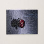 Brennender Weihrauch auf Schüssel Blumenblätter Puzzle (Horizontal)