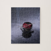 Brennender Weihrauch auf Schüssel Blumenblätter Puzzle (Vertikal)