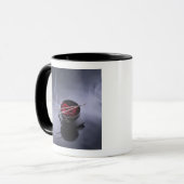 Brennender Weihrauch auf Schüssel Blumenblätter Tasse (Vorderseite Links)