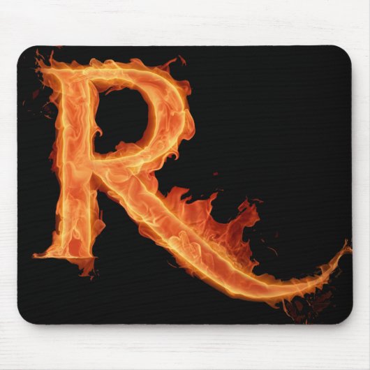 Brennendes Alpha - R Mousepad (Vorne)
