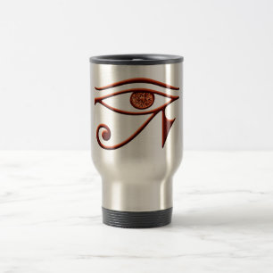 Brennendes Auge der Horus Reise-Tasse Reisebecher
