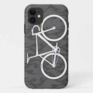 Brennendes Bahn-Fahrrad - Weiß auf Grau Case-Mate iPhone Hülle