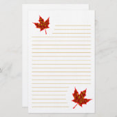 Brennendes Blätter Briefpapier (Vorne/Hinten)