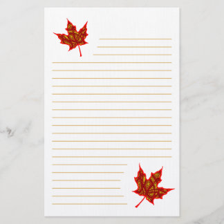 Brennendes Blätter Briefpapier
