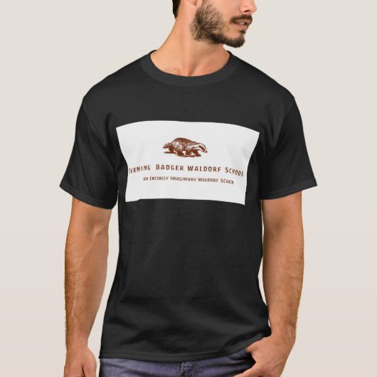 Brennendes Dachs Waldorf Schullogo T-Shirt (Vorderseite)