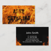 Brennendes Feuer-Auto-einzeln Visitenkarte (Vorne/Hinten)