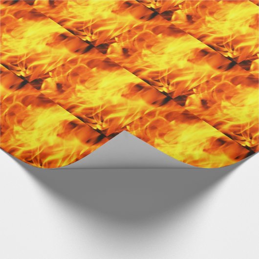Brennendes Feuer Geschenkpapier (Ecke)