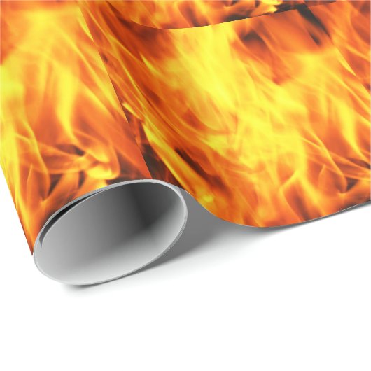 Brennendes Feuer Geschenkpapier (Rolleneckpunkt)