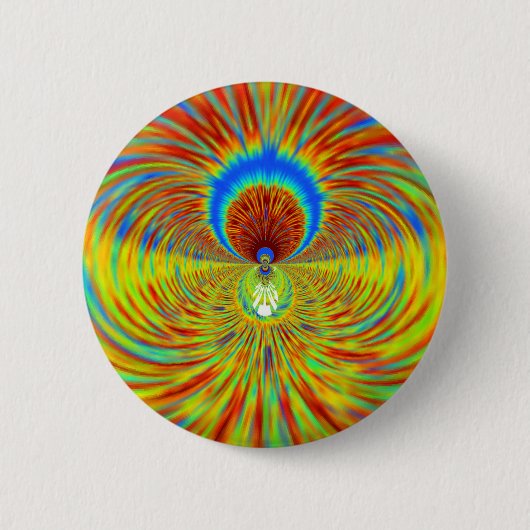 Brennendes Feuer Grafikdesigner Button (Vorderseite)