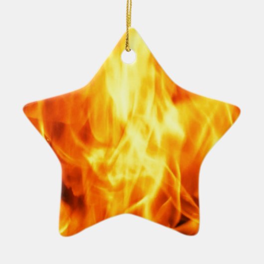 Brennendes Feuer Keramikornament (Vorne)