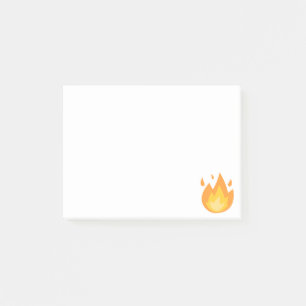 Brennendes Feuer Post-it Klebezettel