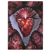 brennendes Herz Klemmbrett (Rückseite)