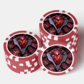 brennendes Herz Pokerchips (Stapel)
