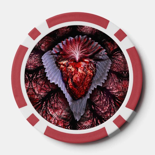 brennendes Herz Pokerchips (Rückseite)