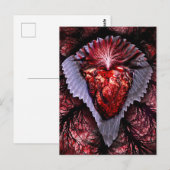 brennendes Herz Postkarte (Vorne/Hinten)