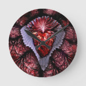 brennendes Herz Runde Wanduhr (Vorderseite)