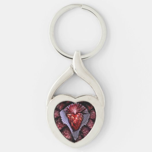 brennendes Herz Schlüsselanhänger (Vorderseite)