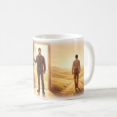 Brennendes Herz und Freiheitsposter Kaffeetasse (VorderseiteRechts)