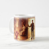 Brennendes Herz und Freiheitsposter Kaffeetasse (Vorderseite Links)