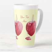 brennendes Kerzenherz, romantische rote Liebe Milchtasse (Rechte Ecke)