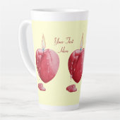 brennendes Kerzenherz, romantische rote Liebe Milchtasse (Linke Ecke)