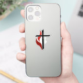 Brennendes Kreuz Aufkleber (Telefon)