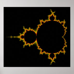 Brennendes Mandelbrot Set-Plakat Poster