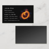 Brennendes Monogramm O Visitenkarte (Vorne/Hinten)