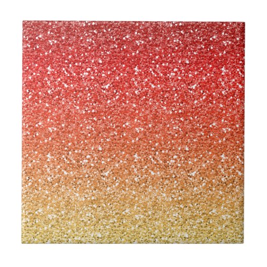 Brennendes Ombre mit Glitzer-Effekt Fliese (Vorderseite)