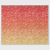 Brennendes Ombre mit Glitzer-Effekt Geschenkpapier (Flach)