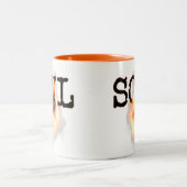 Brennendes SOUL auf Feuer Zweifarbige Tasse (Mittel)