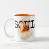 Brennendes SOUL auf Feuer Zweifarbige Tasse (Links)