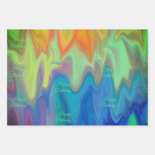 Brennfarben Geschenkpapier Set (Vorderseite)