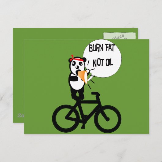 Brennfett, nicht Öl Postkarte (Vorne/Hinten)